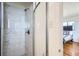 Bright shower features updated tile work and modern fixtures at 34 S Raleigh St, Denver, CO 80219