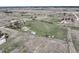 Aerial view of vast land featuring scattered homes, captured on a sunny day at 2166 Appaloosa Trl, Elizabeth, CO 80107