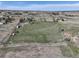 Aerial view of a beautiful property featuring wide open land and scattered houses at 2166 Appaloosa Trl, Elizabeth, CO 80107