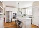 Modern kitchen with white cabinets, stainless steel appliances, and quartz countertops, with a center island at 2879 Shadow Lake Rd, Lafayette, CO 80026