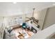 Living room with fireplace and view from loft at 2686 E Otero Pl # 12, Centennial, CO 80122