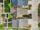 Overhead aerial image showing the layout of homes in a suburban neighborhood at 540 E Fremont Pl, Centennial, CO 80122