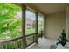 Inviting porch view showcasing the neighborhood's lush green landscape and charming homes at 540 E Fremont Pl, Centennial, CO 80122
