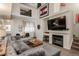 Spacious living room boasting a modern fireplace, vaulted ceilings, and chic decor for comfortable living and entertaining at 3096 W Prentice Ave # G, Littleton, CO 80123