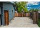 A fenced parking area or patio area in the backyard at 772 Lewiston St, Aurora, CO 80011
