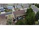 Aerial view of home with back patio and landscaped yard at 11710 Crow Hill Dr, Parker, CO 80134