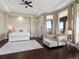 Bedroom featuring a comfortable chair, large windows, and sleek design at 14025 Florence Ct, Brighton, CO 80602