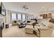 Open-concept living room with ample natural light, neutral tones, and a seamless flow at 17423 Cornerstone Ln, Parker, CO 80134