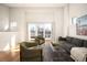 Open-plan living room featuring hardwood floors and outdoor views at 3802 Newton, Denver, CO 80211