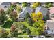 Beautiful aerial view highlighting the home's backyard, landscaping, and deck area at 7360 S Owens Ct, Littleton, CO 80127