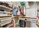 Well-organized walk-in closet with shelving and hanging storage, maximizing space at 18083 Telford Ave, Parker, CO 80134