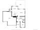 Detailed floor plan of the main level showcasing the kitchen, living room, and garage at 18083 Telford Ave, Parker, CO 80134
