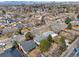 Neighborhood aerial view shows the property's location, mature trees and nearby amenities at 1130 S Harrison St, Denver, CO 80210
