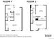 Upstairs and downstairs floor plans with room dimensions of the home at 3512 S Kittredge St # C, Aurora, CO 80013