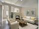 Comfortable living room featuring a fireplace, neutral decor, and an open layout at 8416 S Reed St, Littleton, CO 80128