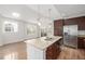 Kitchen boasts an eat in island with stainless appliances at 11972 W Long Cir # 204, Littleton, CO 80127