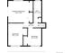 Upstairs floor plan featuring a primary bedroom, two additional bedrooms, a full bath and a hallway at 541 Yucca Hills Rd, Castle Rock, CO 80109