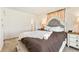 This stylish bedroom has large windows that overlook a beautiful view at 4295 S County Road 193, Byers, CO 80103
