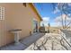 This well-kept deck features a bird bath and space to relax and enjoy the outdoors at 4295 S County Road 193, Byers, CO 80103