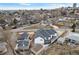 A modern updated home in an established neighborhood, from an aerial perspective at 12215 Viewpoint Dr, Lakewood, CO 80401