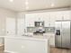 Modern kitchen with stainless steel appliances and white cabinets at 741 N Tibet St, Aurora, CO 80018