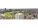 Panoramic aerial view capturing the urban landscape with a sprawling park and residences, blending city and nature at 1200 N Humboldt St # 1204, Denver, CO 80218
