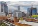 City skyline view showcasing the surrounding buildings, Denver cityscape, and construction at 1975 N Grant St # 509, Denver, CO 80203