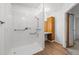 Walk in shower and vanity in a bright bathroom at 5325 Allison St, Arvada, CO 80002