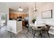 The dining area is conveniently located off the kitchen, great for everyday meals or entertaining at 7408 S Alkire St # 301, Littleton, CO 80127