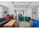 Elegant living room with fireplace, modern decor, and open concept layout at 201 S Lafayette St, Denver, CO 80209