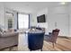 Comfortable living room with a cozy fireplace, plush seating, and ample natural light at 5765 N Genoa Way # 1-103, Aurora, CO 80019