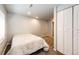 Bedroom featuring neutral walls, carpet, one window, and a closet at 11335 Haswell Dr, Parker, CO 80134