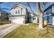 Lovely home with a two-car garage, well-kept lawn, and an inviting light blue front door at 11335 Haswell Dr, Parker, CO 80134