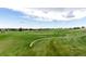 Scenic view of a lush, green golf course with manicured fairways and mature trees at 23644 E Phillips Pl, Aurora, CO 80016