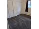 A well-lit empty bedroom features plush carpeting, a window, and closet space at 245 Lower Glenway St, Palmer Lake, CO 80133