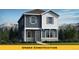 Charming two-story home featuring a modern exterior with blue siding and a stone foundation accent at 834 N Bently St, Watkins, CO 80137