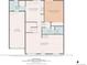 Floor plan showcasing layout of the first floor including kitchen, bedrooms, bathrooms, living room and garage at 19616 E Milan Cir, Aurora, CO 80013
