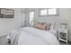 Cozy bedroom with neutral tones, soft lighting, and comfortable bedding at 4325 S Cherokee St, Englewood, CO 80110