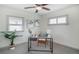 Bright home office with ample natural light and stylish decor at 4325 S Cherokee St, Englewood, CO 80110