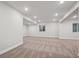 Finished basement featuring recessed lighting, neutral walls, and carpeted flooring, ready for flexible usage at 5549 Riverbend Ave, Firestone, CO 80504