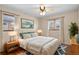 Comfortable bedroom with hardwood floors, large window, and decorative painting at 3075 N Elm Ave, Denver, CO 80207