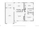 First floor layout of this home showcasing the primary bedroom, living room, kitchen, and garage at 5780 W 5Th Ave, Lakewood, CO 80226