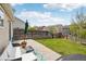 Great backyard patio, manicured lawn and landscape for outdoor living at 21961 E Crestline Pl, Aurora, CO 80015
