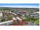 Aerial view showcases location of property within a neighborhood with trees and community features at 7828 W 54Th Ave, Arvada, CO 80002
