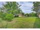 Large backyard featuring a sprawling lawn and mature shade trees at 8300 W 67Th Ave, Arvada, CO 80004