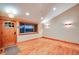 Welcoming entryway with hardwood floors, a custom door, and mountain views from the window at 3428 W County Road 4, Berthoud, CO 80513