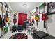 Guitar room with multiple guitars, amp, stool, and musical accessories at 2295 Sandhurst Dr, Castle Rock, CO 80104