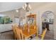 Dining space with backyard views, next to kitchen, and open to living space at 2295 Sandhurst Dr, Castle Rock, CO 80104