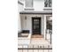 Close-up of a black front door with nine glass panes and house number at 4362 Peach Ct, Boulder, CO 80301