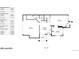 Detailed floor plan showcasing the layout, including the kitchen, living room, bedroom, laundry, and garage dimensions at 6430 Silver Mesa Dr # D, Highlands Ranch, CO 80130